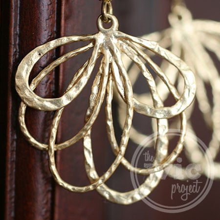 Jasmine & Magnolia Fan of Feathers Earrings