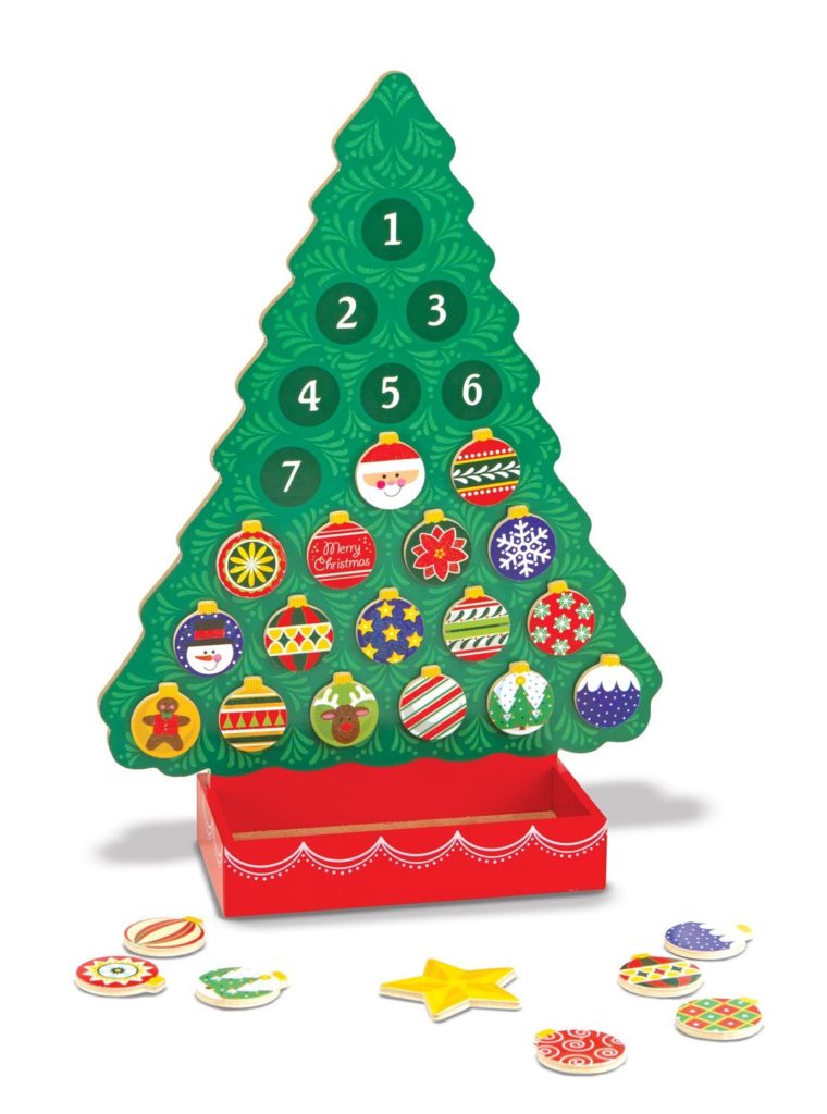  Melissa & Doug Countdown to Christmas Wooden Magnetic Tree Advent Calendar 