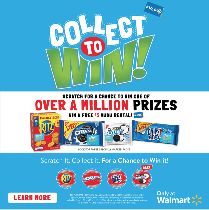 Collect To Win with RITZ, OREO & Chips Ahoy!