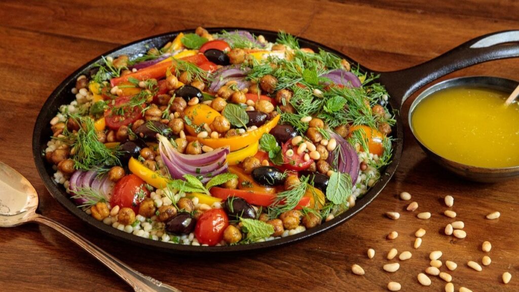 Grilled Veggie and Chickpea Bowls