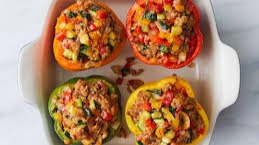 Turkey and Spinach Stuffed Peppers