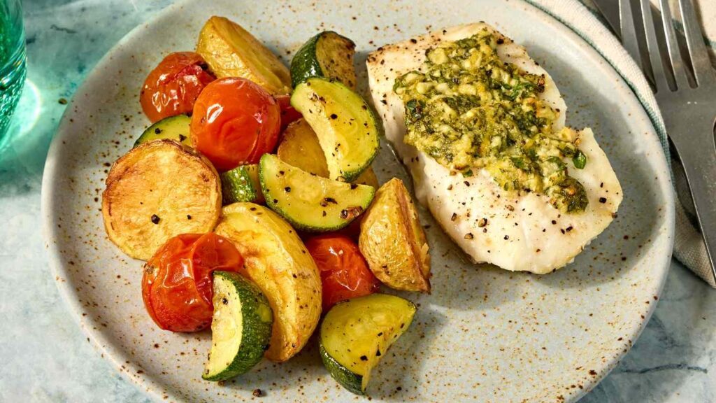 Sheet Pan Lemon Garlic Cod with Veggies