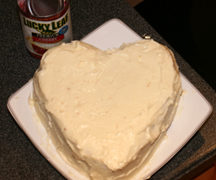 Lucky Leaf Heart Cake