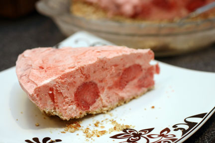 Slice of Strawberry Margarita Pie