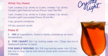 Crystal Light Hot Spiced Tea Recipe