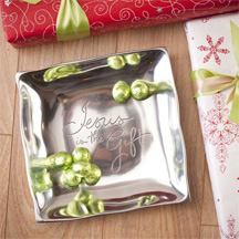 Jesus is the Gift Metal Tray
