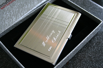 Executive Gift Shoppe Criss Cross Business Card Holder