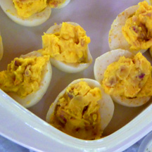 Bacon Cheddar Deviled Eggs