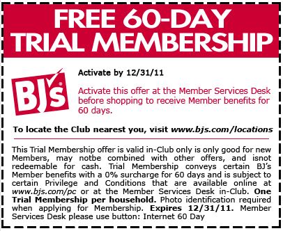BJ's Trial Membership