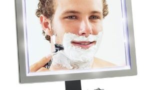 eluxe LED Fogless Shower Mirror with Squeegee by ToiletTree Products