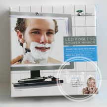 Deluxe LED Fogless Shower Mirror with Squeegee by ToiletTree Products
