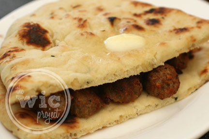 Naan Meatball Sandwich