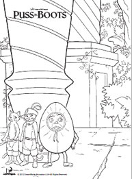 Puss in Boots Coloring Page