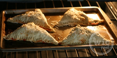 Crescent Pizza Pocket in the Oven