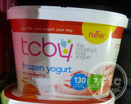 TCBY Strawberry Swirl Frozen Yogurt