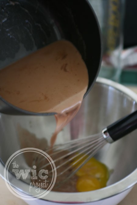Mix Chocolate with Yolks