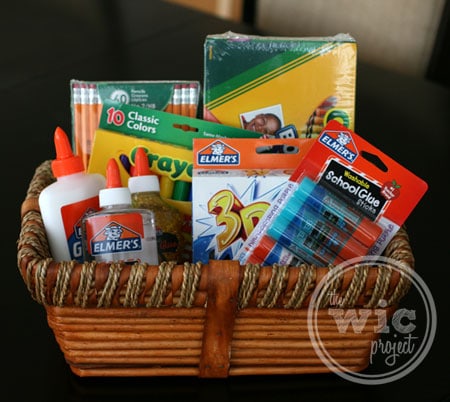 Basket of  School Supplies