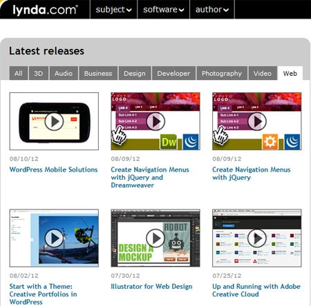 lynda.com online video training