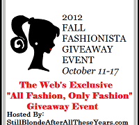 2012 Fall Fashionista Giveaway Event