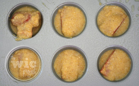 Batter into muffin tins