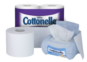 Cottonelle Toilet Paper and Cottonelle Fresh Care Flushable Wipes