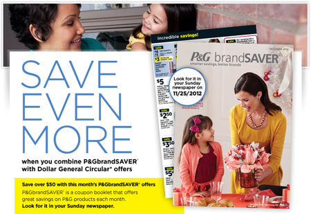 Dollaar General P&G brandSAVER