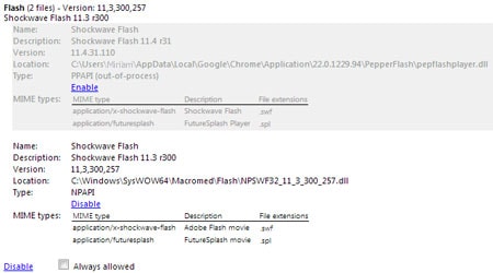 PepperFlash Plugin Disabled