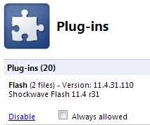 Chrome Plug-ins Flash