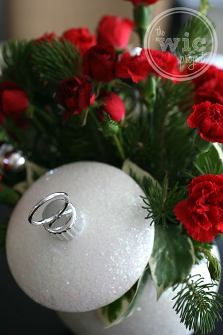 Teleflora Shimmering Snow Bouquet Ornament