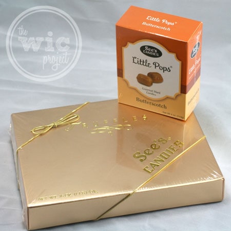 See's Candies Gold Box Truffles and Butterscotch Little Pops