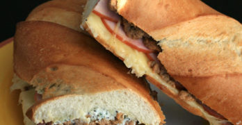 Canadian Bacon and Sausage Stuffed French Bread