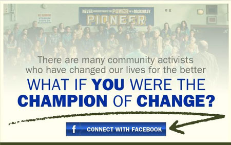 Community Change Facebook Connect Experience
