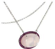 Rose Quartz and Pink Sapphire 16” necklace from Fine Jewelry by Carol Brodie