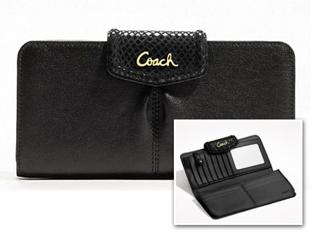COACH Ashley Leather Slim Envelope Wallet