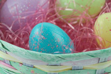 Easter Eggs in Basket