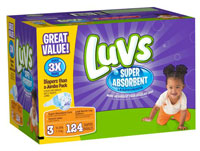 Luvs with Super Absorbent Leakguards