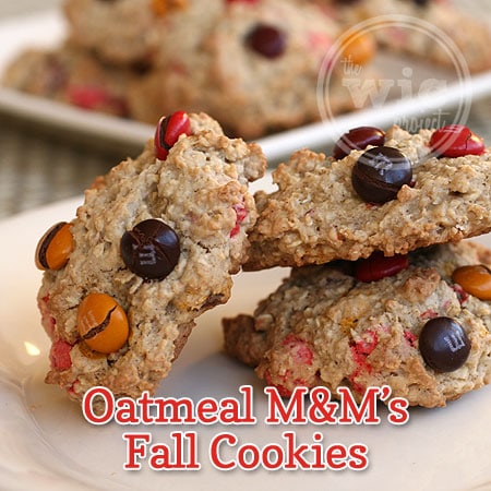 Oatmeal M&M's Fall Cookies