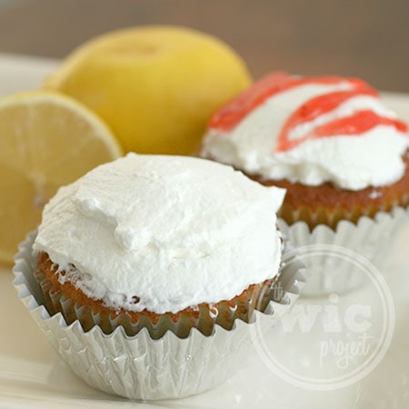Lemon Strawberry Filled Cupcakes