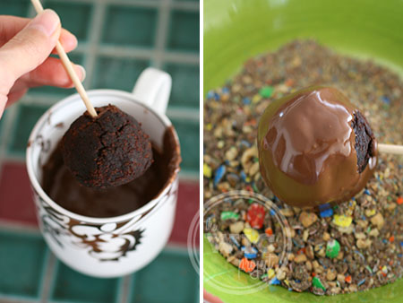 Dipping & Coating Peanut M&M's Cake Pops #shop