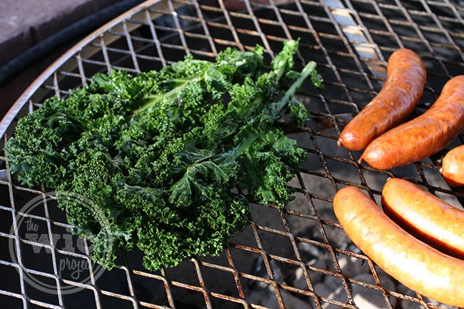 Grilling Kale