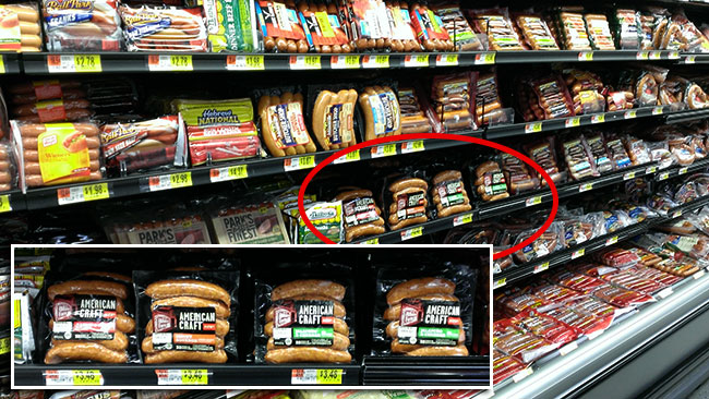 Hillshire Farm American Craft Sausage in Walmart