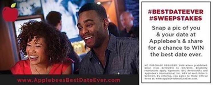 Applebee's #BestDateEver Sweepstakes
