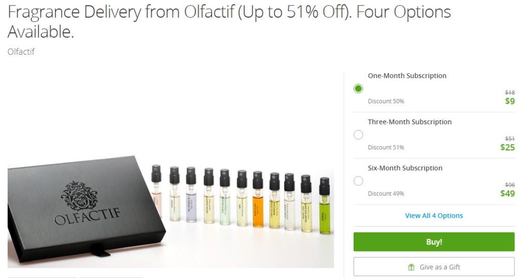 Groupon Beauty Gift Olfactif Subscription