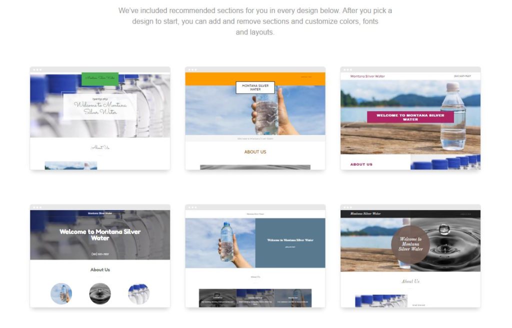 GoDaddy GoCentral Website Builder - Create a Website in Minutes - Designs