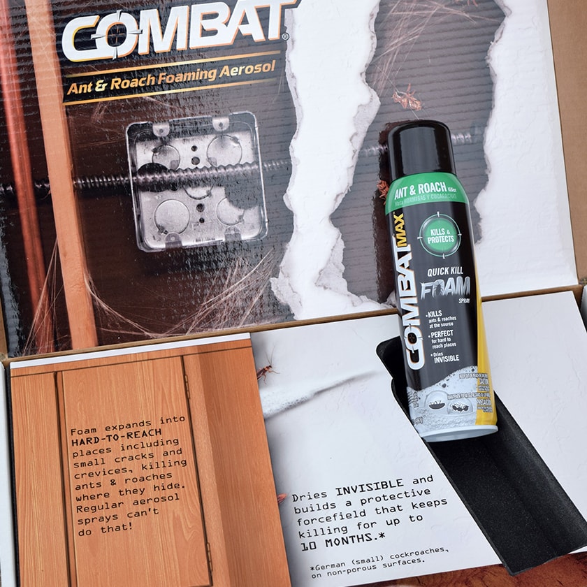 Keep Your Home Ant-Free with Combat Max Ant & Roach Killing Foam Spray