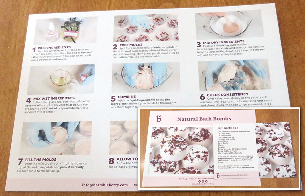 Bramble Berry Bath Bomb Kit Instructions