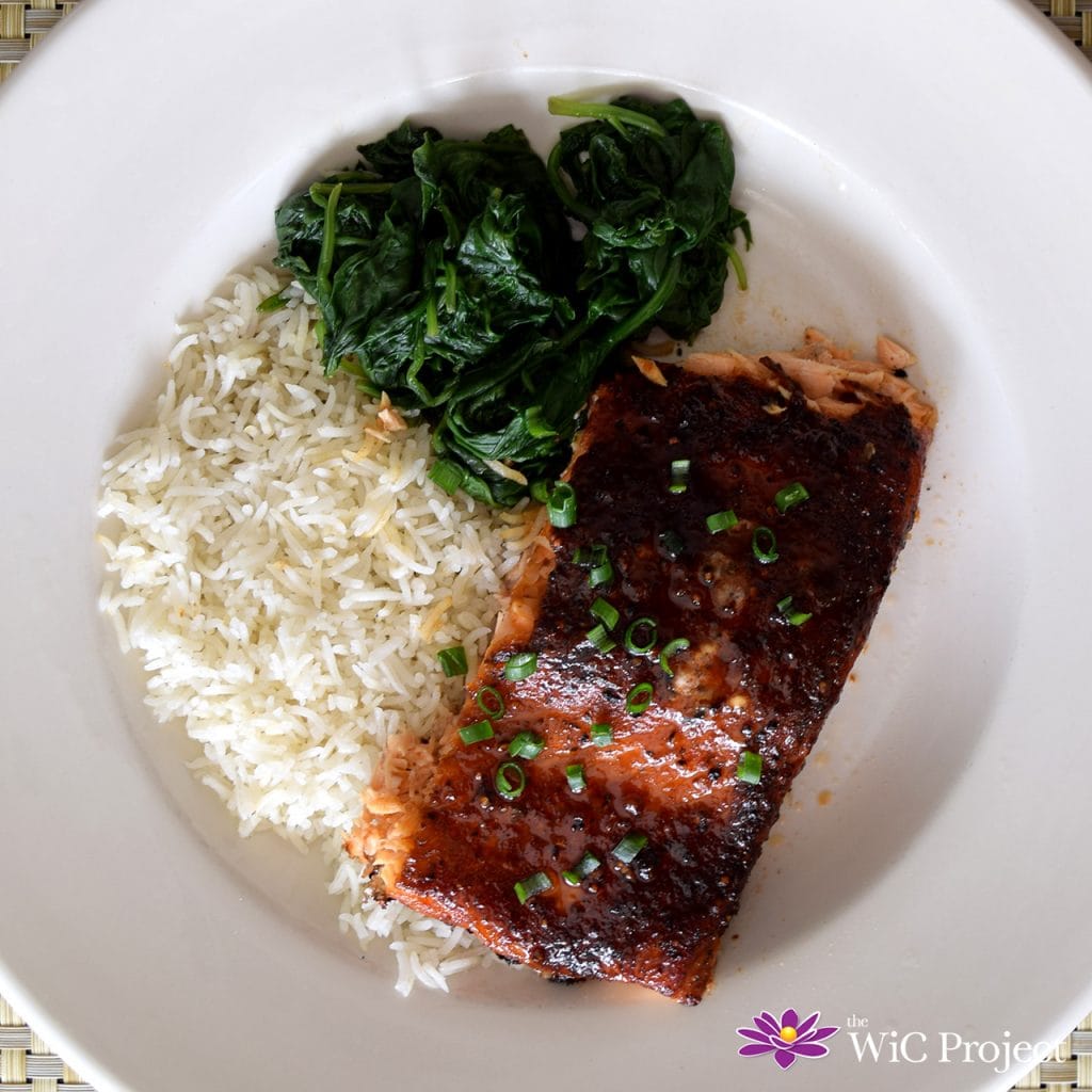 Orange & Ginger, Asian Grilled Salmon Dish