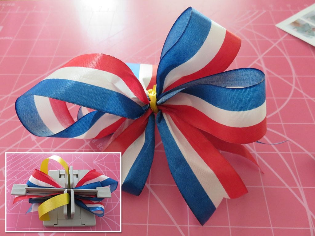 Patriotic Bow Made with Mini Bowdabra