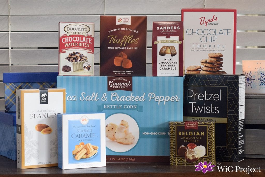Christmas Gourmet Gift Basket Snacks and Chocolate