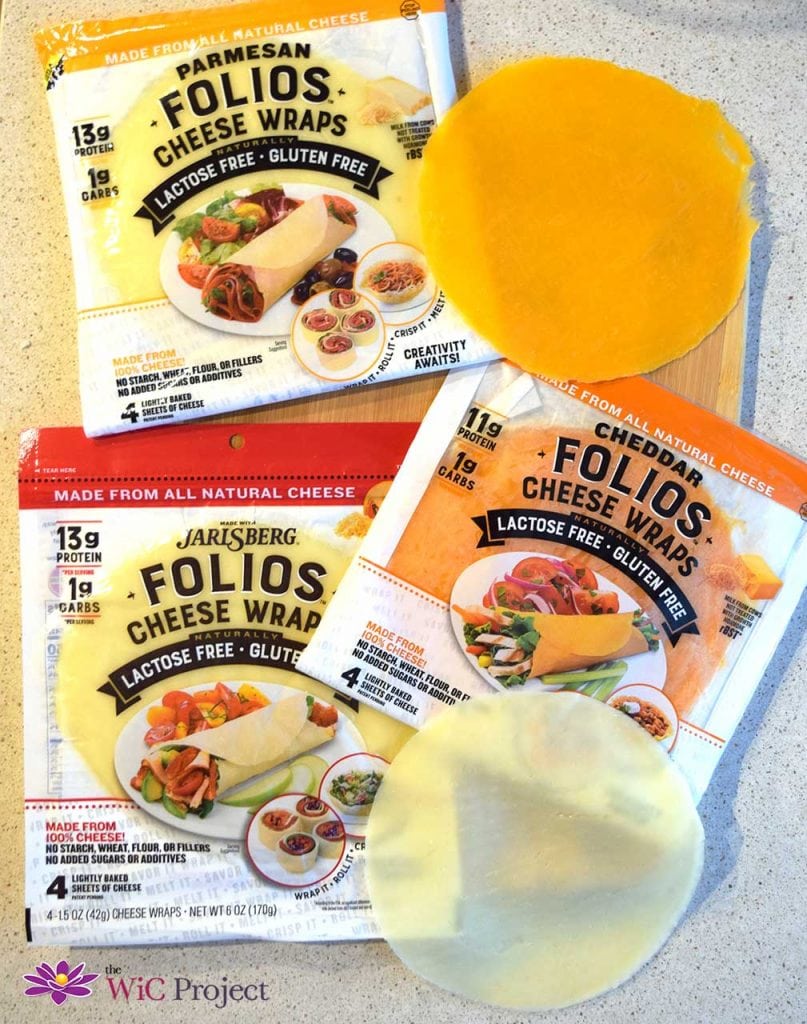 Folios Cheese Wraps - Cheddar, Parmesan, Jarlsberg